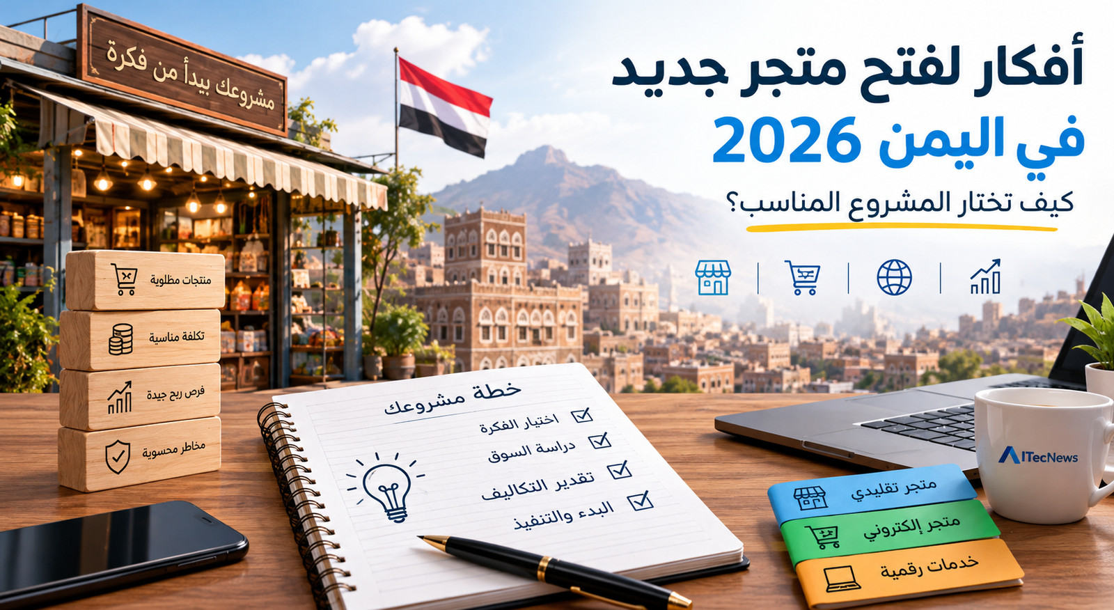 أفكار لفتح مشروع متجر جديد في اليمن 2026: